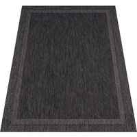 Paco Home Teppich "Roma 272" rechteckig 4 mm Höhe Flachgewebe, meliert, mit dezenter Bordüre, In- und Outdoor geeignet von PACO HOME