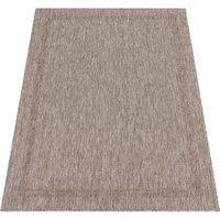 Paco Home Teppich "Roma 272" rechteckig 4 mm Höhe Flachgewebe, meliert, mit dezenter Bordüre, In- und Outdoor geeignet von PACO HOME