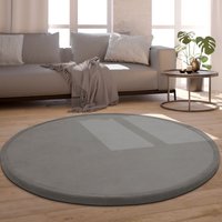 Paco Home Teppich "Tatami 475" rund 24 mm Höhe Kurzflor, Uni Farben, mit Memory Foam, waschbar von PACO HOME