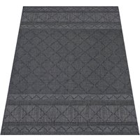 Paco Home Teppich "Vermont 191" rechteckig 4 mm Höhe Flachgewebe, modernes Design mit Rauten, gesteift, Outdoor geeignet von PACO HOME