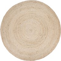 Paco Home Teppich "Viborg 595" rund 13 mm Höhe Jute, Modern, Boho, Handgefertigter Natur-Teppich von PACO HOME