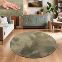 Paco Home Teppich Wohnzimmer Kunstfell Shaggy Hochflor Waschbar In Waschmaschine Soft Uni Grün 120 cm Rund Paco Home Teppich Wohnzimmer Kunstfell Shaggy Hochflor Waschbar In Waschmaschine Soft Uni Grün 120 cm Rund von PACO HOME