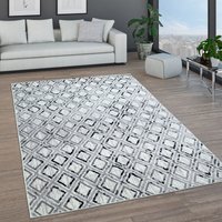 Paco Home - Teppich Wohnzimmer Kurzflor Marokkanische Kreis Und Bordüren Muster Modern 60x100 cm, Grau 13 von PACO HOME