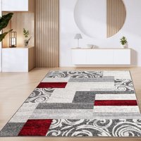 Paco Home - Teppich Wohnzimmer Kurzflor Marokkanische Kreis Und Bordüren Muster Modern 60x100 cm, Rot Paco Home - Teppich Wohnzimmer Kurzflor Marokkanische Kreis Und Bordüren Muster Modern 60x100 cm, Rot von PACO HOME