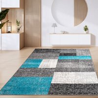Paco Home - Teppich Wohnzimmer Kurzflor Marokkanische Kreis Und Bordüren Muster Modern 60x100 cm, Türkis Paco Home - Teppich Wohnzimmer Kurzflor Marokkanische Kreis Und Bordüren Muster Modern 60x100 cm, Türkis von PACO HOME