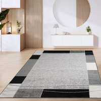 Paco Home - Teppich Wohnzimmer Kurzflor Marokkanische Kreis Und Bordüren Muster Modern 80x150 cm, Grau 3 von PACO HOME
