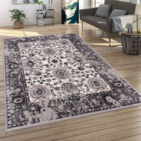 Paco Home - Teppich Wohnzimmer Kurzflor Orient Muster Vintage Stil Moderne Ornamente Bordüre 80x150 cm, Grau 6 Paco Home - Teppich Wohnzimmer Kurzflor Orient Muster Vintage Stil Moderne Ornamente Bordüre 80x150 cm, Grau 6 von PACO HOME