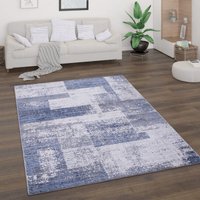 Paco Home Teppich Wohnzimmer Kurzflor Vintage Abstrakt Modern Geometrisch Rautenmuster 200x280 cm, Blau 2 Paco Home Teppich Wohnzimmer Kurzflor Vintage Abstrakt Modern Geometrisch Rautenmuster 200x280 cm, Blau 2 von PACO HOME