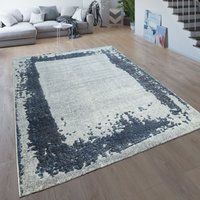 Paco Home - Wohnzimmer-Teppich, Moderner Kurzflor Mit Bordüre, Meliert In Grau Und Blau 120x170 cm Paco Home - Wohnzimmer-Teppich, Moderner Kurzflor Mit Bordüre, Meliert In Grau Und Blau 120x170 cm von PACO HOME