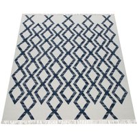 Paco Home Wollteppich "Kenitra 502" rechteckig 12 mm Höhe Flachgewebe, reine Wolle, handgewebt, Rauten Design, mit Fransen Paco Home Wollteppich "Kenitra 502" rechteckig 12 mm Höhe Flachgewebe, reine Wolle, handgewebt, Rauten Design, mit Fransen von PACO HOME