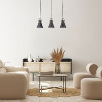 Paco Home - Pendellampe Wohnzimmer Esszimmer Hängelampe Esstisch Pendelleuchte Industriell Pendelleuchte 3-Flammig, Schwarz-Kupfer 2 von PACO HOME