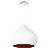 Pendelleuchte Esszimmer Hängelampe Küchenlampe Esstischlampe Industriell Modern Pendelleuchte - Weiß, Kupfer (Ø38 cm) - Paco Home von PACO HOME