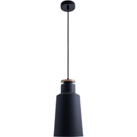 Paco Home - Pendelleuchte Hängelampe Esszimmer Küchenlampe Esstischlampe Skandinavisch E27 Design i, Schwarz-Holz von PACO HOME