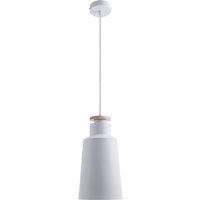 Pendelleuchte Hängelampe Esszimmer Küchenlampe Esstischlampe Skandinavisch E27 Design i, Weiß-Holz - Paco Home von PACO HOME