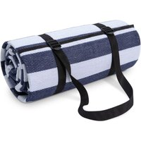 Picknickdecke Campingdecke xxl Strand Picknickdecke Wasserdicht Mit Tragegriff 150x200cm, Blau-Weiß 1 - Paco Home Picknickdecke Campingdecke xxl Strand Picknickdecke Wasserdicht Mit Tragegriff 150x200cm, Blau-Weiß 1 - Paco Home von PACO HOME