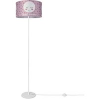 Stehlampe Kinderlampe Kinderzimmer Stehleuchte Lampenschirm Sterne Mond Design 2 (Ø38 cm), Stehleuchte Einbein - Weiß - Paco Home von PACO HOME