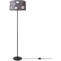 Stehlampe Kinderlampe Kinderzimmer Stehleuchte Lampenschirm Sterne Mond Stehleuchte Einbein - Schwarz, Design 11 (Ø38 cm) - Paco Home von PACO HOME