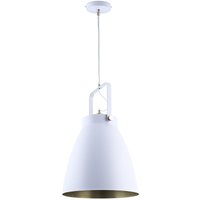 Stehleuchte Modern Wohnzimmer Pendelleuchte Industrial Scheinwerfer Design E27 Weiß-Messingfarben, Pendelleuchte - Paco Home von PACO HOME