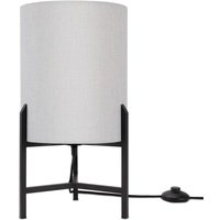 Stehleuchte Tischleuchte Wohnzimmer Schlafzimmer Stofflampe Modern Deko Stylisch Stehleuchte, Schwarz-Grau - Paco Home von PACO HOME