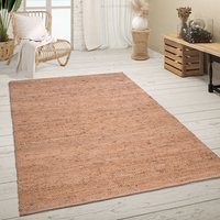 Paco Home - Teppich Wohnzimmer Naturfaser Jute Handgearbeitet Abstraktes Modernes Muster 300x400 cm, Natur 4 von PACO HOME