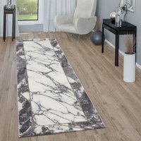 Paco Home - Teppich Wohnzimmer Kurzflor Marmor Design Bordüre Geometrisch Grau Gold 80x150 cm Paco Home - Teppich Wohnzimmer Kurzflor Marmor Design Bordüre Geometrisch Grau Gold 80x150 cm von PACO HOME