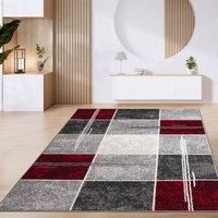 Paco Home - Teppich Wohnzimmer Kurzflor Marokkanische Kreis Und Bordüren Muster Modern 200x280 cm, Rot 2 Paco Home - Teppich Wohnzimmer Kurzflor Marokkanische Kreis Und Bordüren Muster Modern 200x280 cm, Rot 2 von PACO HOME