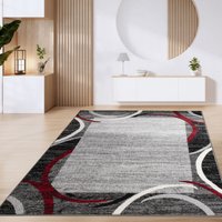 Paco Home - Teppich Wohnzimmer Kurzflor Marokkanische Kreis Und Bordüren Muster Modern 240x340 cm, Rot 3 Paco Home - Teppich Wohnzimmer Kurzflor Marokkanische Kreis Und Bordüren Muster Modern 240x340 cm, Rot 3 von PACO HOME