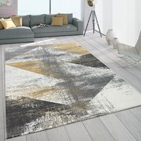 Teppich Wohnzimmer Kurzflor Vintage Design Abstraktes Muster Pastell Gelb Grau 200x290 cm - Paco Home Teppich Wohnzimmer Kurzflor Vintage Design Abstraktes Muster Pastell Gelb Grau 200x290 cm - Paco Home von PACO HOME