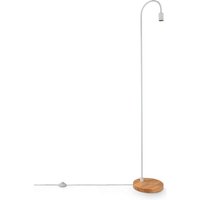 Tischlampe Nachttischlampe E14 Stehlampe Minimalistisch Skandi E27 Holz Fuß Stehleuchte, Weiß - Paco Home von PACO HOME