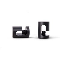 Lampenaufhängung Deckenpin Pendelleuchte Affenschaukel Kabelhalter Deckenhaken Schwarz 2er Set, Kabelclips - Paco Home von PACO HOME