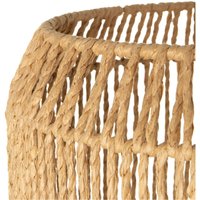 Paco Home Stehlampe Modern Wohnzimmer Schlafzimmer Rattan Optik Boho Korb Stehleuchte E27 Einbeinig Schwarz, Natur (Ø28 cm) von PACO HOME