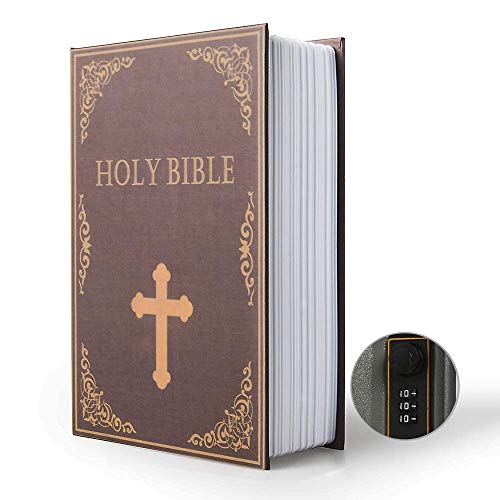 Ablagebuch Safe Aufbewahrungsbox Wörterbuch geheime Safe Dose mit Sicherheit Zahlenschloss/Schlüssel Umleitungsbuch versteckter Safe (Passwortsperre, Bible) von PACOLO