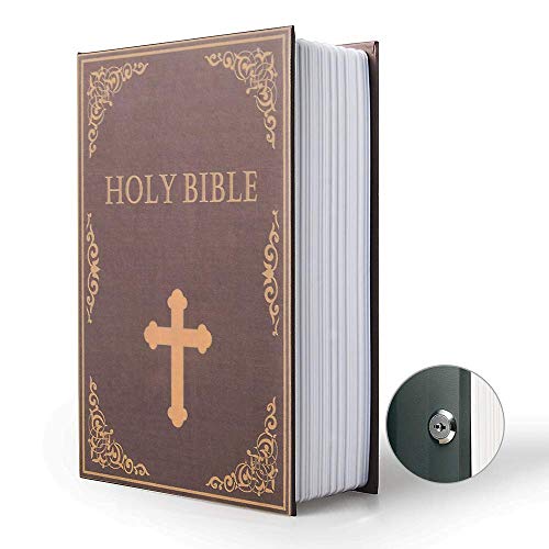 Ablagebuch Safe Aufbewahrungsbox Wörterbuch Mit Sicherheit Zahlenschloss/Schlüssel Umleitungsbuch Versteckter Safe (Schlüssel, Bible) von PACOLO