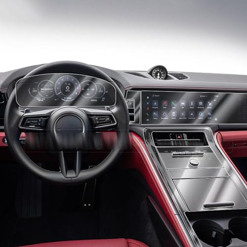 PACSCI Auto-Innen-Zentralkonsole Getriebe Armaturenbrett TPU transparente Schutzfolie für Porsche Panamera 2024 2025 von PACSCI