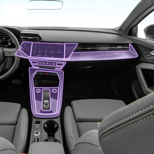PACSCI Autoinnenraum Mittelkonsole transparent TPU Lack Schutzfolie Anti-Kratz-Aufkleber LCD-Bildschirm PPF, für Audi A3 8Y 2021-2023 von PACSCI