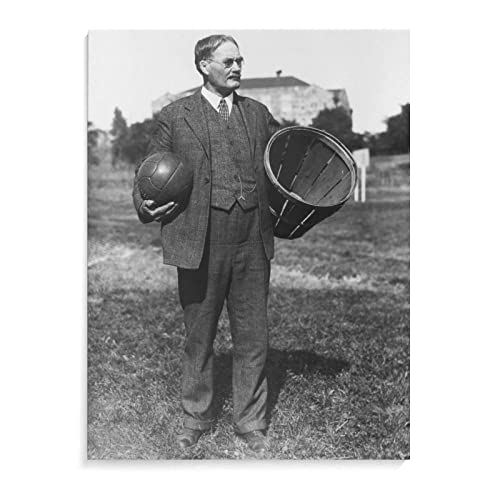 Wandbilder Schlafzimmer Basketball Erfinder James Naismith Vintage Poster Wanddekoration Leinwand Wand Bilderdrucke für Wand Bilder für Schlafzimmer Wohnzimmer Dekor 30x40cm (Ungerahmt) von PACUM