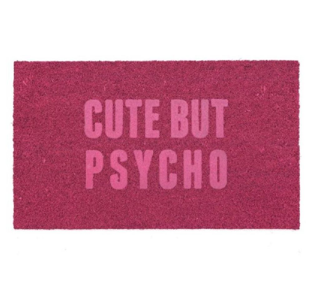 Fußmatte Fußmatte Fraze Cute but Psycho Pink (45x75cm), PAD von PAD