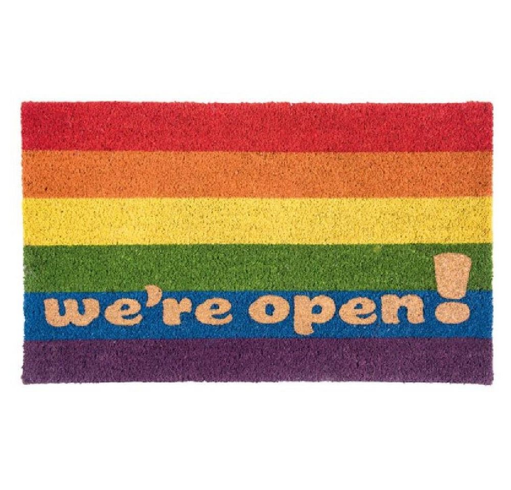 Fußmatte Fußmatte Gay Pride We are Open (45x75cm), PAD von PAD
