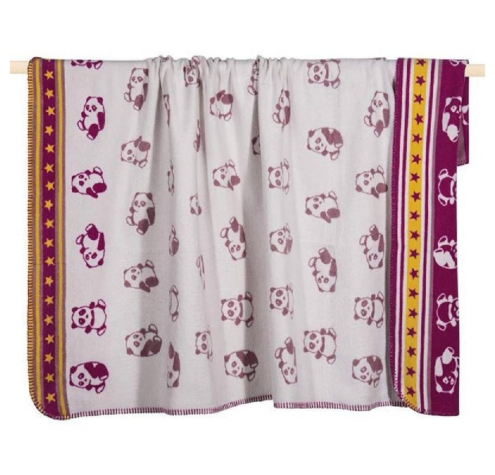 Kinderdaunenkissen Kinderdecke Panda Pink (100x150cm), PAD von PAD