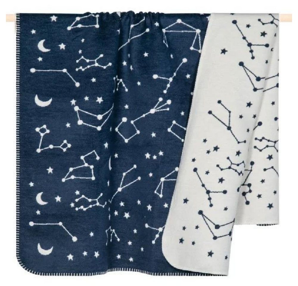 Kinderdaunenkissen Kinderdecke Zodiac Sternbilder Navy Blau (100x150cm), PAD von PAD