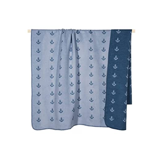 PAD - Decke, Kuscheldecke - Marina Anker - 70% Baumwolle, 30% Polyacryl - Farbe: Nordic Blue - 150 x 200 cm von PAD