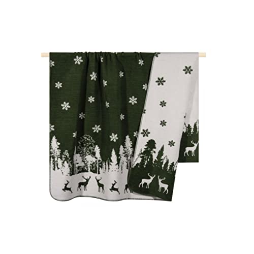PAD - Decke, Kuscheldecke - Winter Wonderland - 65% Baumwolle, 35% Polyacryl - Farbe: grün - 150 x 200 cm von PAD
