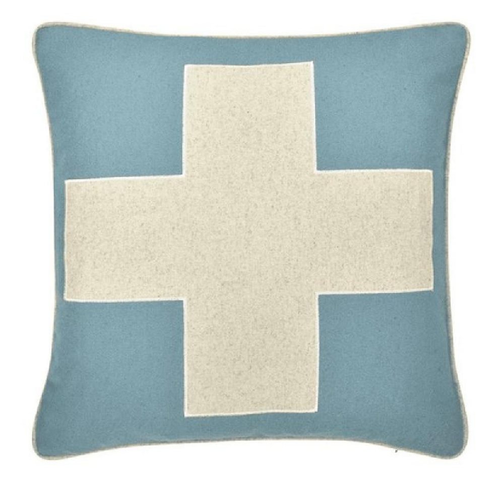 PAD Dekoobjekt Kissenhülle Cross Aqua Blau (50x50cm) von PAD