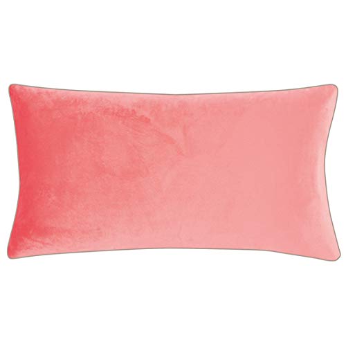 PAD - Elegance - SAMT Kissen, Zierkissen, Kissenhülle - 35 x 60 cm - Farbe: Pink - Ohne Füllung von PAD