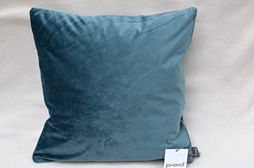 PAD - Elegance - Samt Kissen, Zierkissen, Kissenhülle - 50 x 50 cm - Farbe: Opal Blau - ohne Füllung PAD - Elegance - Samt Kissen, Zierkissen, Kissenhülle - 50 x 50 cm - Farbe: Opal Blau - ohne Füllung von PAD