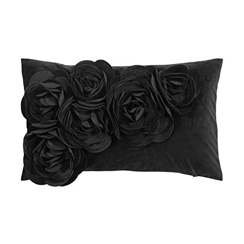 PAD - Kissenhülle, Kissenbezug - FLORAL - Polyester - schwarz - 30x50 cm - Lieferung erfolgt OHNE Füllung PAD - Kissenhülle, Kissenbezug - FLORAL - Polyester - schwarz - 30x50 cm - Lieferung erfolgt OHNE Füllung von PAD