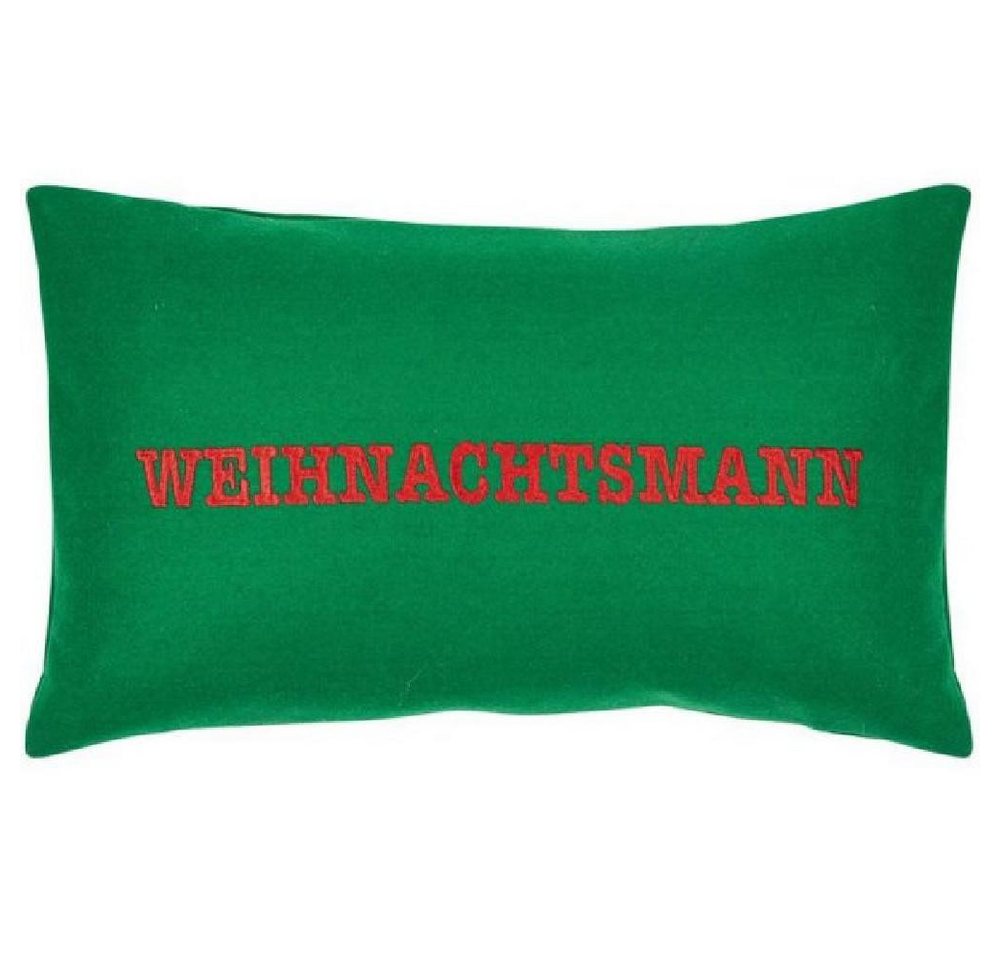 PAD Kissenhülle Kissenhülle Team Santa Weihnachtsmann Grün Rot (30x50cm) von PAD