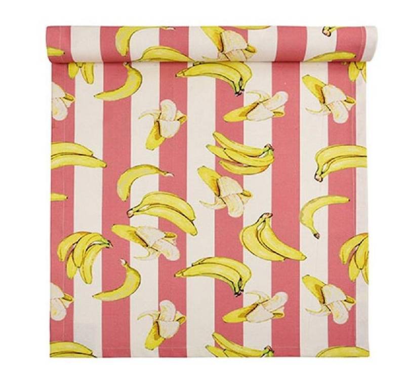 PAD Tischdecke Tischläufer Tutti Frutti Bananen Pinik (45x150cm) von PAD