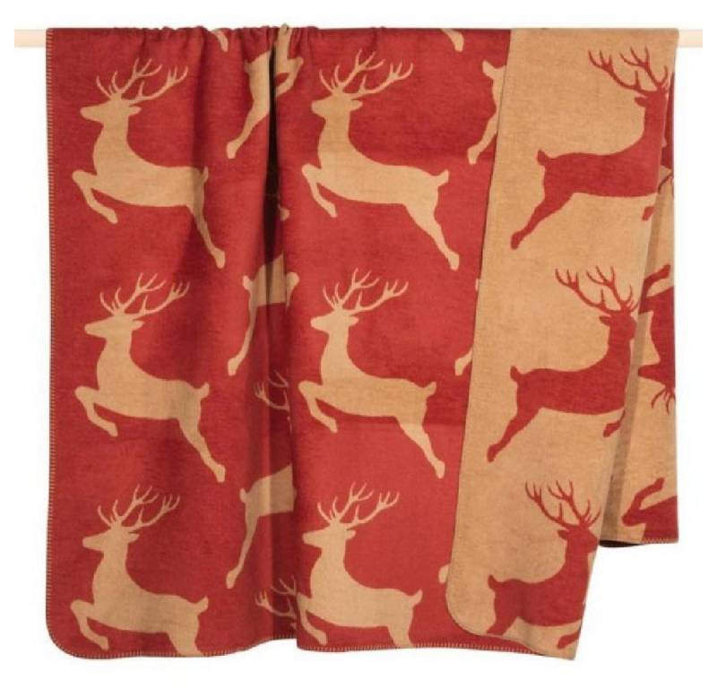 Wohndecke Decke Bouncer Hirsch Rust (150x200cm), PAD von PAD