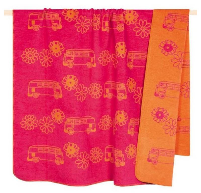 Wohndecke Decke Culture Bulli Orange (150x200cm), PAD von PAD